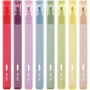 imageMr Pen Aesthetic Highlighters 8 pcs Vintage Color Chisel Tip Highlighters Assorted Colors Bible Highlighters and Pens No Bleed Cute Highlighters No Bleed Highlighters for Bible Pages No BleedMuted Pastel