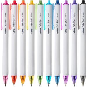 imageMr Pen Ballpoint Pens 10 Pack Colorful Ink Cute Ballpoint Pens Assorted Color Ink Cute Pens for Journaling Aesthetic Pens Bible Pen Ball Point Pens Black Pens Ballpoint Smooth Writing Pens