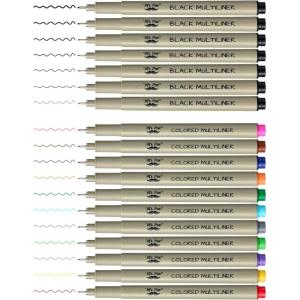 imageMr Pen Black Fineliners 025mm 4 Pack Bible Pens No Bleed Fine Tip Ultra Fine Black Art PensColorful