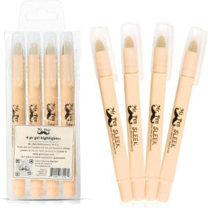 imageMr Pen No Bleed Gel Highlighter Bible Highlighters Pink Pack of 4Cream