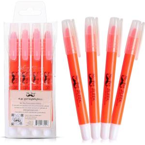 imageMr Pen No Bleed Gel Highlighter Bible Highlighters Pink Pack of 4Golden Orange
