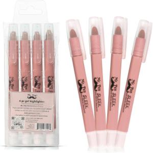 imageMr Pen No Bleed Gel Highlighter Bible Highlighters Pink Pack of 4Pastel Pink