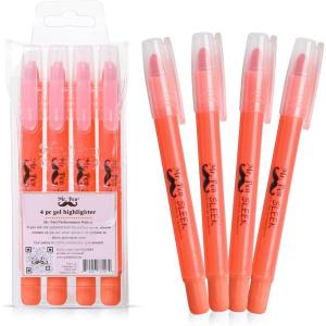 imageMr Pen No Bleed Gel Highlighter Bible Highlighters Pink Pack of 4Pink