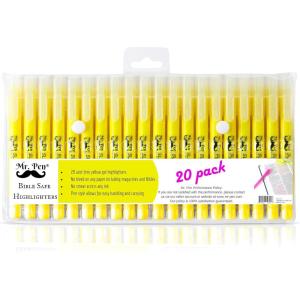 imageMr Pen No Bleed Gel Highlighter Bible Highlighters Pink Pack of 4Yellow