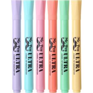 imageMr Pen Pastel Highlighter 6 pcs Tank Style Chisel Tip Highlighters Pastel Bible Highlighter Aesthetic School Supplies Cute School Supplies Aesthetic Cute Highlighters Highlighters No Bleed