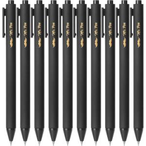 imageMr Pen Retractable Cute Pens Fine Tips  10 Pack Black Ink And Barrels  Fast Dry Pens 05mm