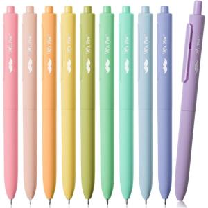 imageMr Pen Retractable Gel Pens 10 Pack Colorful Ink Gel Pens Pastel Barrels Gel Pens Fine Point 05mm Retractable Pens Cute Pens Gel Ink Pens Aesthetic Pens for Journaling Fine Tip Pens