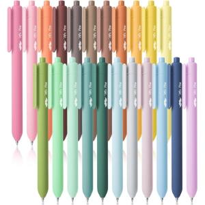 imageMr Pen Retractable Gel Pens 22 Pack Color Ink Gel Pens Fine Point 6 Pastel 6 Morandi 5 Light Vintage 5 Dark Vintage Retractable Pens Cute Pens Aesthetic Pens for Journaling Fine Tip Pens
