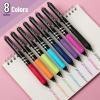 imageMr Pen Retractable Gel Pens 8 Pack Vibrant Barrels Fast Dry Colorful Ink Gel Pens Fine Point 07mm