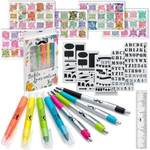 imageMr Pen Bible Journaling Kit with Bible HighlightersMarkers and Pens No Bleed Bible Tabs Bible Stencils Bible Ruler Bible Study Supplies Christian Gifts Easter Gift