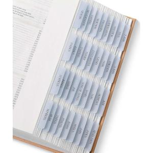 imageMr Pen Bible Tabs  75 Laminated Tabs for Old ampamp New Testament Womens Journaling BibleTransparent Dusty Blue