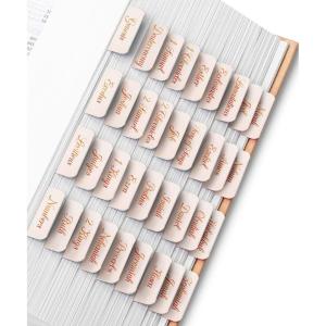 imageMr Pen Bible Tabs 75 Tabs Soft Blush Bronze Foil Embossed Lettering Laminated Bible Tabs for Women and Men Bible Tabs for Study Bible Index Tabs Bible Book Tabs Bible Labels Tabs