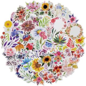 imageMr Pen Floral Stickers  74pcs Aesthetic Laptop ampamp Water Bottle Stickers Cute ampamp Waterproof