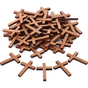 imageMr Pen Wooden Crosses 12x175 Inches 50 Pack Small Wooden Crosses Wood Crosses for Crafts Small Cross Pendant Mini Cross Small Crosses Wooden Crosses Bulk Easter Egg Fillers