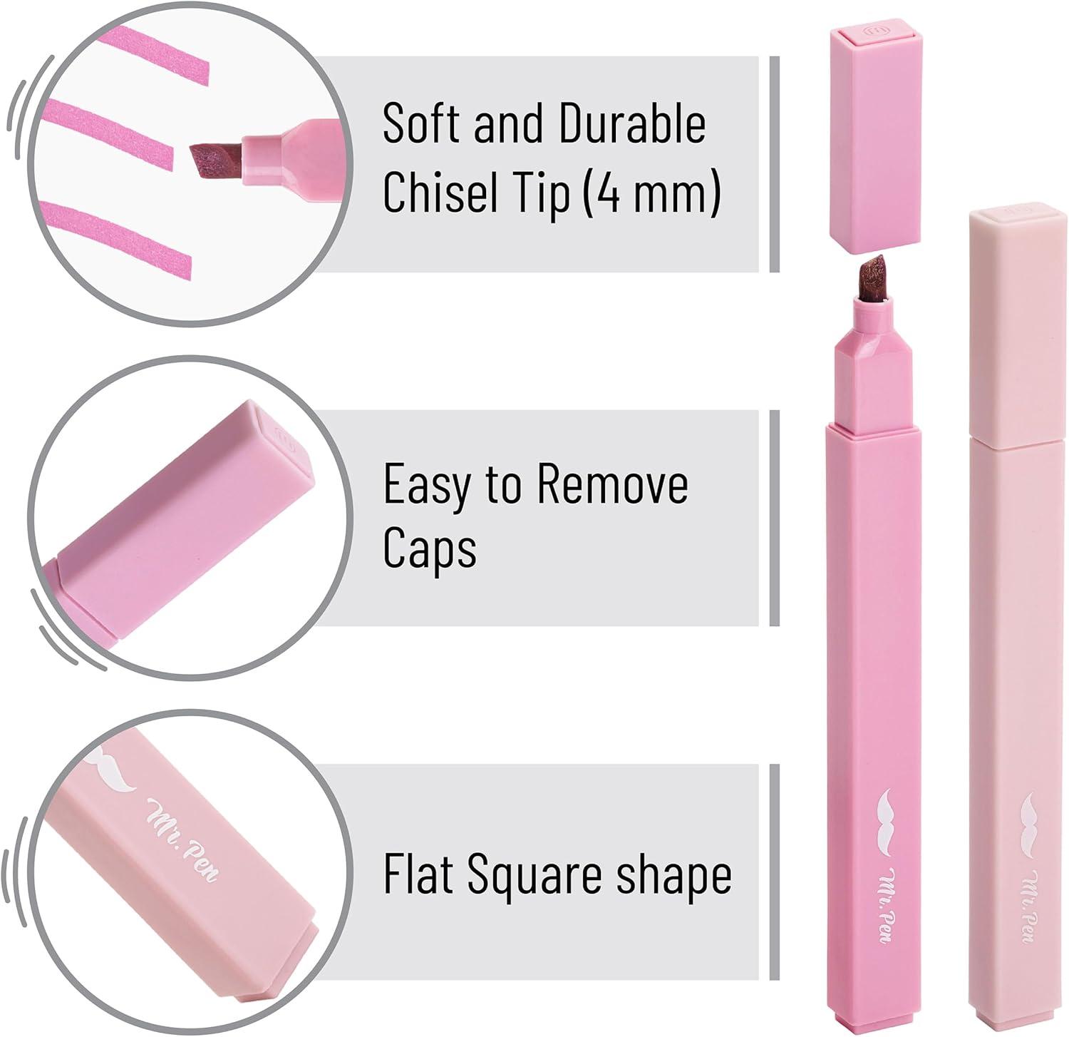 imageMr Pen Aesthetic Highlighters 48 Pack Chisel Tip Pastel Colors Cute Highlighters Assorted Colors Cute Highlighters for School Highlighters Highlighter Set Pastel Highlighters