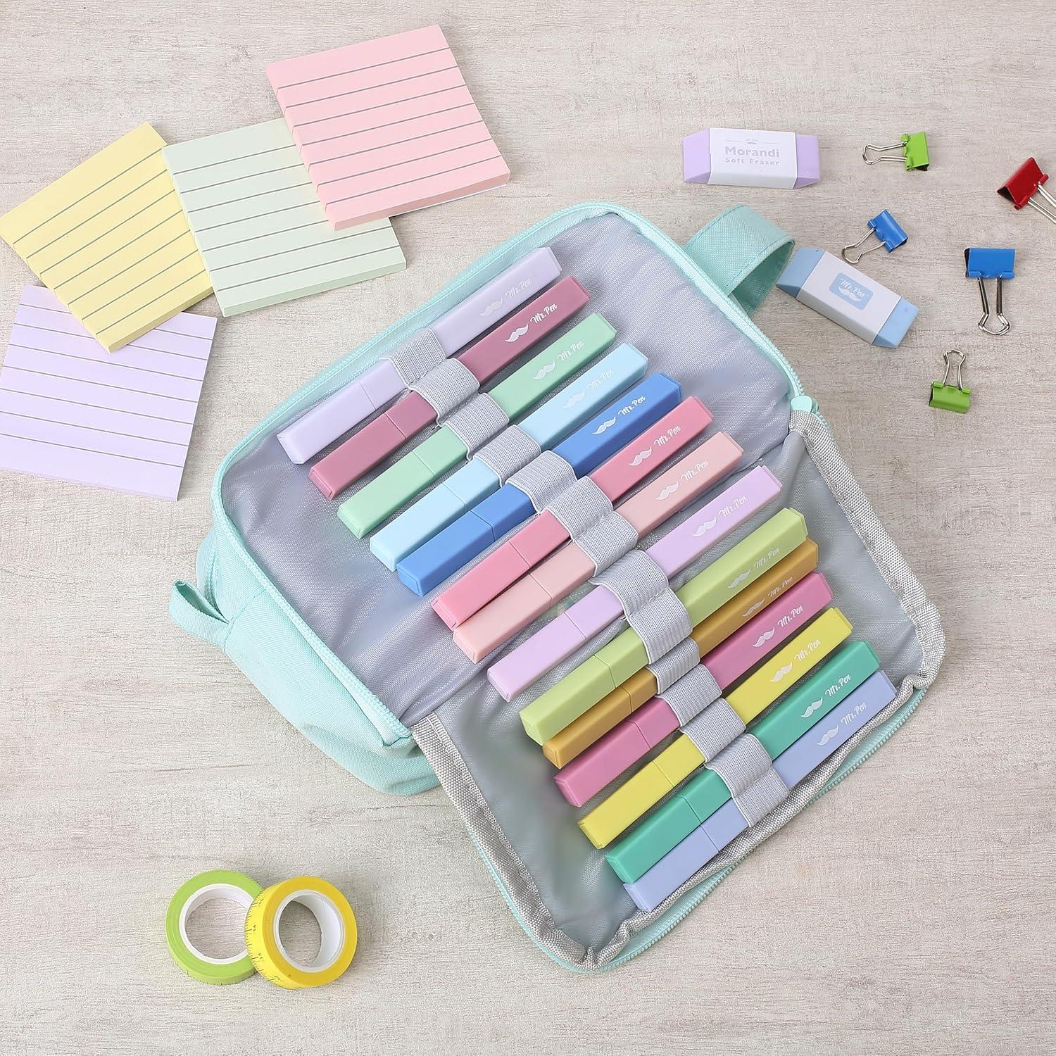 imageMr Pen Aesthetic Highlighters 48 Pack Chisel Tip Pastel Colors Cute Highlighters Assorted Colors Cute Highlighters for School Highlighters Highlighter Set Pastel Highlighters