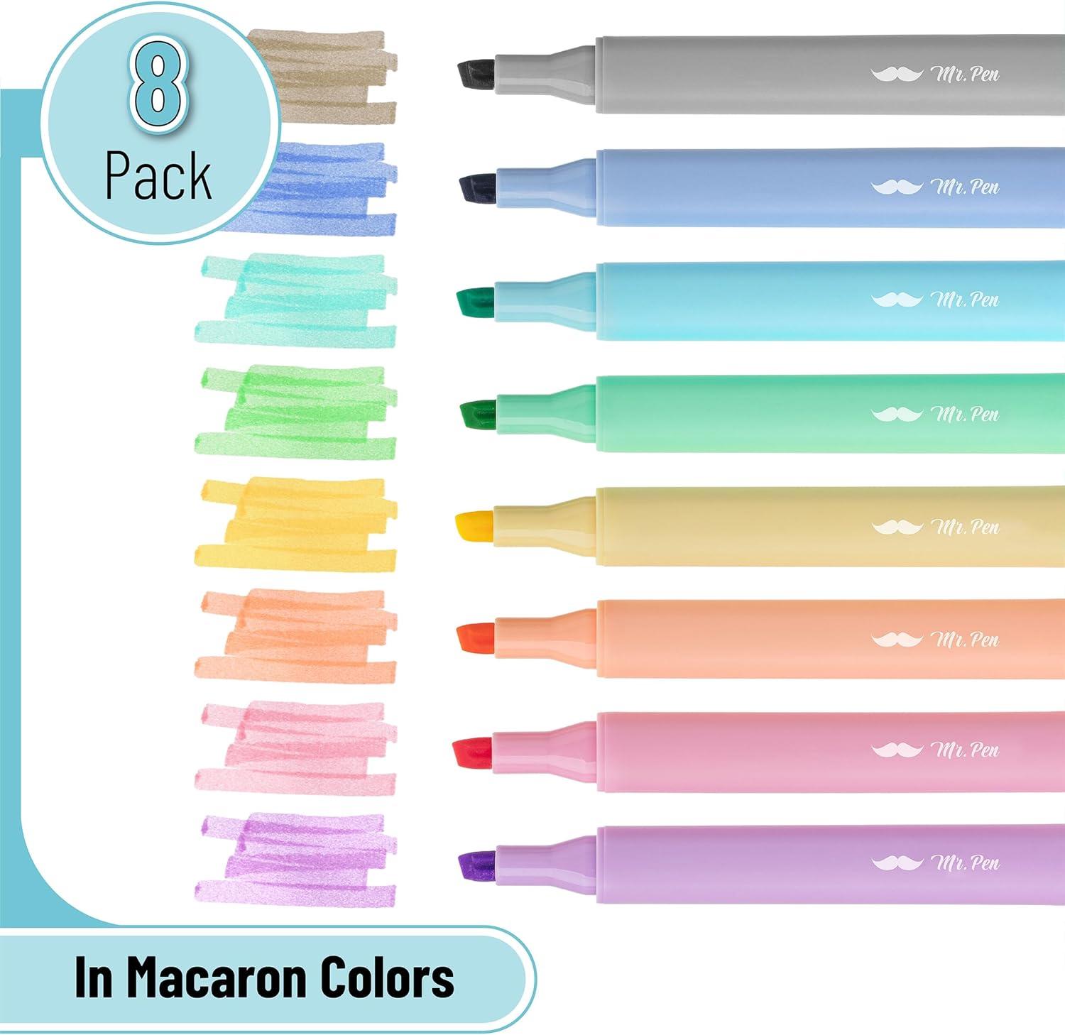imageMr Pen Highlighters 8 Pack Macaron Colors Highlighters Assorted Colors Highlighter Set Pastel Highlighters Highlighter Pens Colored Highlighters Book Highlighters Pastel Highlighter SetMacaron