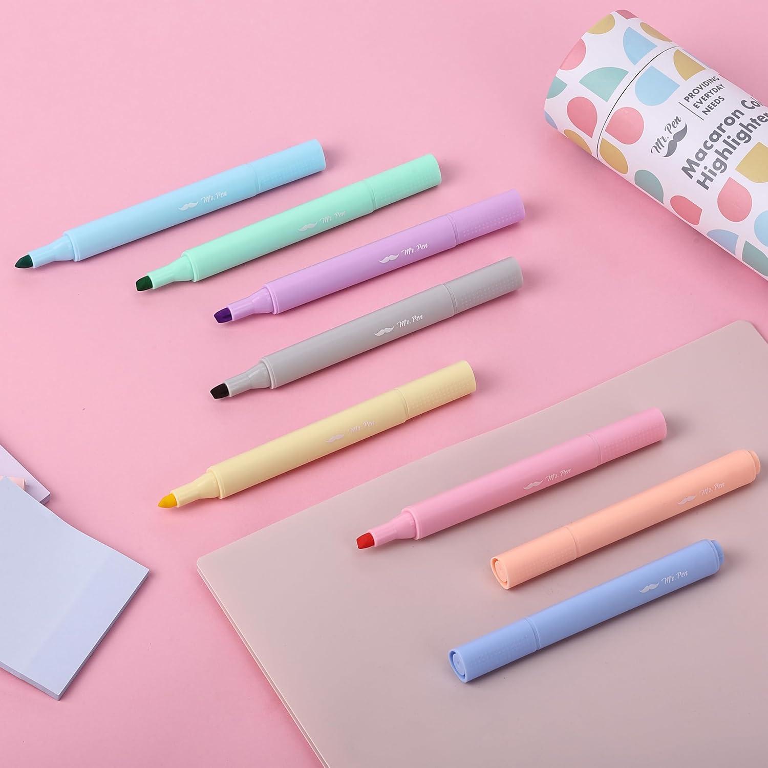 imageMr Pen Highlighters 8 Pack Macaron Colors Highlighters Assorted Colors Highlighter Set Pastel Highlighters Highlighter Pens Colored Highlighters Book Highlighters Pastel Highlighter SetMacaron