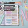 imageMr Pen Aesthetic Cute Pastel Highlighters Set 8 pcs Chisel Tip Candy Colors No Bleed Bible Assorted Colors