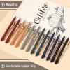 imageMr Pen Ballpoint Pens Black Ink 12 Pack 05mm Fast Dry No Smear Bible Pens No Bleed Through Refillable Ink Vintage RubberGrip Barrels ampamp Gold Metal Clips