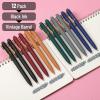 imageMr Pen Ballpoint Pens Black Ink 12 Pack 05mm Fast Dry No Smear Bible Pens No Bleed Through Refillable Ink Vintage RubberGrip Barrels ampamp Gold Metal Clips