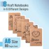 imageMr Pen Kraft Notebooks A6 Sized 42 x 59 6 pcs Mini Notebooks Small Journal Notebook Lined Pocket Notebook Motivational Notebooks Cute Mini Notebook Kraft Paper Notebook