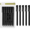 imageMr Pen Retractable Gel Pens 6 Pack Black Ink Black Barrel Gel Pens Gel Pen Fine Point