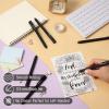 imageMr Pen Retractable Gel Pens 6 Pack Black Ink Black Barrel Gel Pens Gel Pen Fine Point