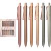 imageMr Pen Retractable Gel Pens 6Pack Black Ink Gel Pens Fine Point Metallic Earth Color Barrels Retractable Pens Gel Ink Pens Aesthetic Pens for Journaling Fine Tip Pens