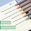 imageMr Pen Retractable Gel Pens 6Pack Black Ink Gel Pens Fine Point Metallic Earth Color Barrels Retractable Pens Gel Ink Pens Aesthetic Pens for Journaling Fine Tip Pens
