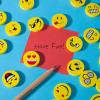 imageMr Pen Smiley Eraser Pack 64 Mini Pencil Erasers for Kids ampamp Students Fun ampamp Cute School Supplies Easter Egg Fillers