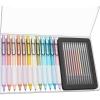 imageMr Pen Retractable Gel Pens 12 Pack Colorful Ink Gel Pens with Case and 12 Refills Gel Pens Fine Point 05mm Retractable Pens Cute Pens Aesthetic Pens for Journaling Fine Tip Pens