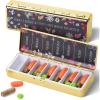 imageMr Pen Stylish Metal Weekly Pill Organizer Small Pill Organizer Cute Pill Organizer Cute Medicine Pill Organizer Small Travel Pill Organizer Travel Pill Case for Women Travel Pill Box for Purse