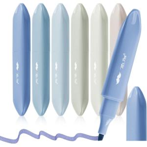 imageMr Pen Aesthetic Highlighters 6 Pack Chisel Tip Highlighters Assorted Colors Bible Highlighters and Pens No Bleed Cute Highlighters No Bleed Highlighters for Bible Pages No BleedVibrant 2