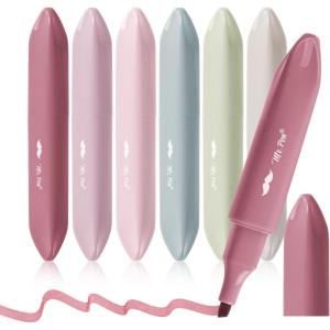 imageMr Pen Aesthetic Highlighters 6 Pack Chisel Tip Highlighters Assorted Colors Bible Highlighters and Pens No Bleed Cute Highlighters No Bleed Highlighters for Bible Pages No BleedVibrant 1