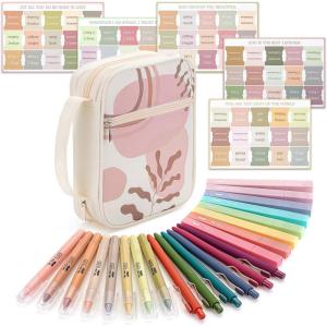 imageMr Pen Bible Journaling Kit 24 PCS Case Highlighters and Pens No Bleed Study Kit Easter Gift