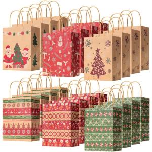 imageMr Pen Christmas Gift Bags with Handles 24 Packs 6 Styles Christmas Paper Bags Christmas Bags for Gifts Holiday Gift Bags Christmas Gift Bag Christmas Bag Xmas Gift Bags Xmas Bags