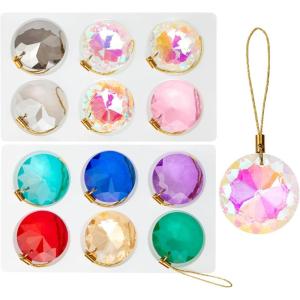 imageMr Pen Crystal Mini Ornaments 118quot 12 pcs Multicolor Iridescent Hanging Crystals for Christmas Tree Decoration