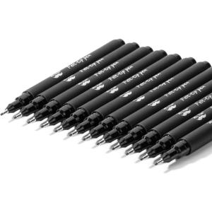 imageMr Pen Drawing Pens for Artists 08mm 12 Pack Black Artist Pens Micro Pens for Drawing Ink Pens for Drawing Sketch Pens Micro Pen Fineliner Pens Bible Journaling Pens Fine Point