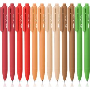 imageMr Pen Retractable Gel Pens 12 Pack Black Ink Old Mill Color Barrel Gel Pens Gel Pens Fine Point 05mm Retractable Pens Cute Pens Gel Ink Pens Aesthetic Pens for Journaling Fine Tip Pens