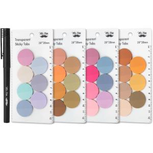 imageMr Pen Transparent Sticky Note Set 1120Sheets Colorful Round Transparent Sticky Notes Set Bible Sticky Notes Clear Sticky Notes Transparent Bible Notes Transparent Sticky Notes for Bible
