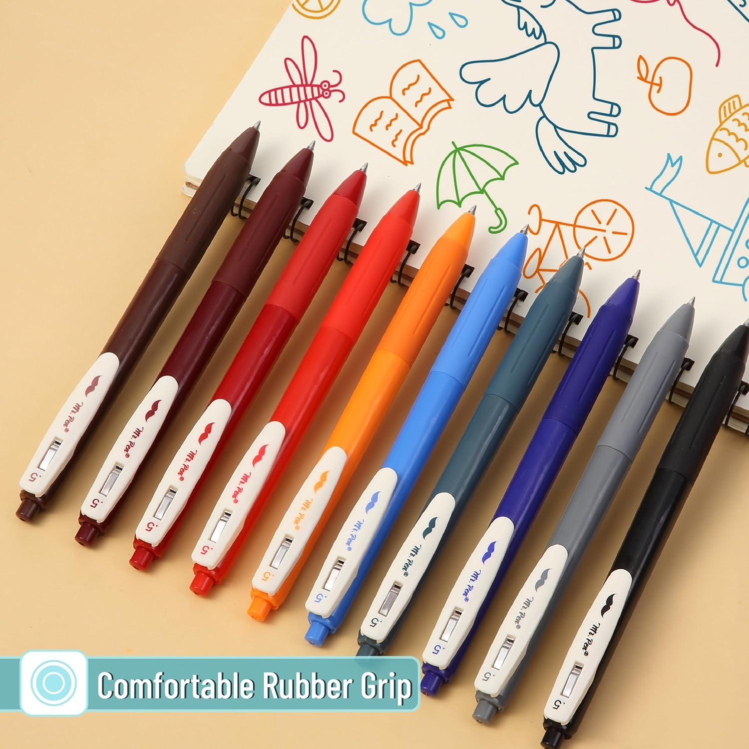 imageMr Pen Retractable Gel Pens 10 Pack Dark Vintage Ink Colors Gel Pens Fine Point Fast Dry Vintage Pen Retractable Pens Gel Ink Pens Aesthetic Pens for Journaling Fine Tip Pens