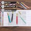 imageMr Pen Aesthetic Pens 10 Pack Colorful Ink with Case and 12 Refills Fast Dry No Smear Bible Pens No Bleed Through 07mm Fine Point Pen Ballpoint Pens Ballpoint Pens for Note Taking