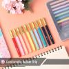 imageMr Pen Aesthetic Pens 10 Pack Colorful Ink with Case and 12 Refills Fast Dry No Smear Bible Pens No Bleed Through 07mm Fine Point Pen Ballpoint Pens Ballpoint Pens for Note Taking