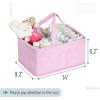 imageMr Pen Baby Diaper Caddy Organizer Pink Quilted Fabric Car Diaper Caddy Portable