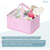 imageMr Pen Baby Diaper Caddy Organizer Pink Quilted Fabric Car Diaper Caddy Portable