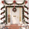 imageMr Pen Christmas Pom Pom Garland 3 Pack 196Ft Red Pom Pom Garland Christmas Ball Garland Christmas Garlands for Decoration Christmas Felt Garland Felt Christmas Garland for Tree