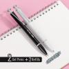 imageMr Pen Metal Retractable Gel Pen 2 Pack 2 Refills Black ampamp White Black Ink Metal Barrel Gel Pens Fine Point 07mm Retractable Pens Cute Pens Gel Ink Pens Aesthetic Pens Metal Gel Pen
