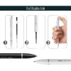 imageMr Pen Metal Retractable Gel Pen 2 Pack 2 Refills Black ampamp White Black Ink Metal Barrel Gel Pens Fine Point 07mm Retractable Pens Cute Pens Gel Ink Pens Aesthetic Pens Metal Gel Pen