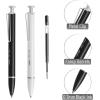 imageMr Pen Metal Retractable Gel Pen 2 Pack 2 Refills Black ampamp White Black Ink Metal Barrel Gel Pens Fine Point 07mm Retractable Pens Cute Pens Gel Ink Pens Aesthetic Pens Metal Gel Pen